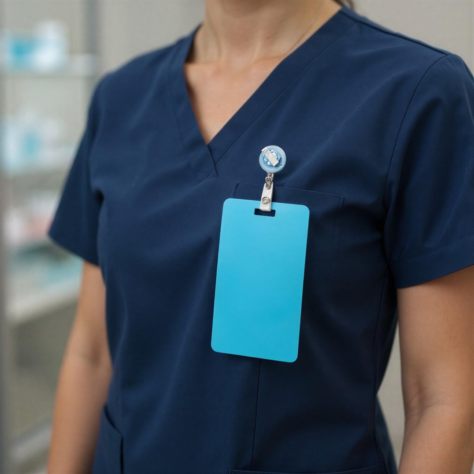 Lot de 4 notes effaçables pour badge avec enrouleurs rétractables, cartes réinscriptibles en silicone réutilisable, support vertical double face pour infirmiers, médecins et bureau