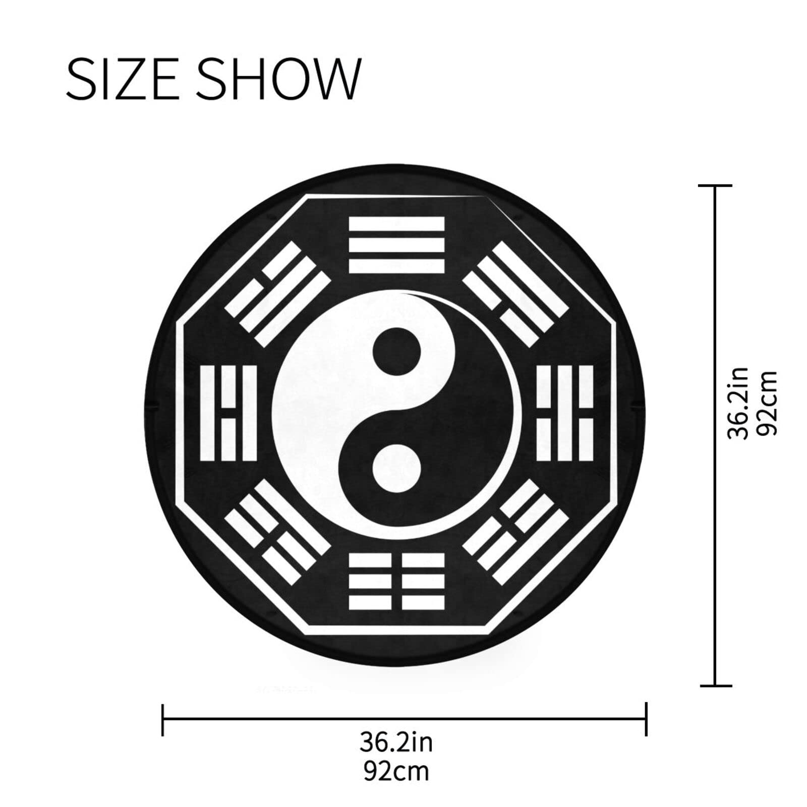 Amazon.com: Yin Yang Symbol Round Area Rug Soft Non Slid 3