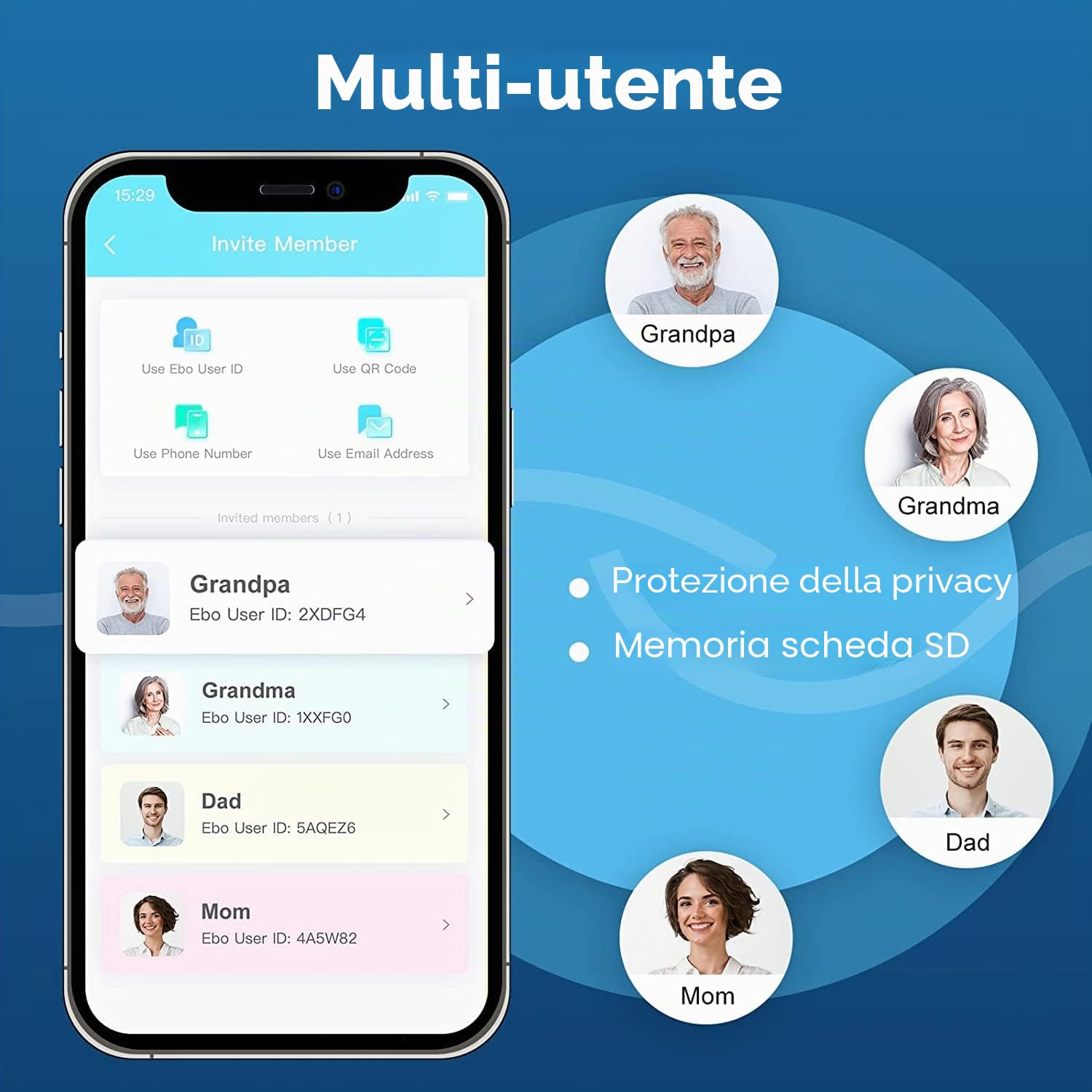 Enabot - Telecamera di sorveglianza senza fili per interni, 1080P, fotocamera a cupola mobile, con audio a 2 vie, visione notturna IR, crociera automatica, accesso remoto, slot per schede SD