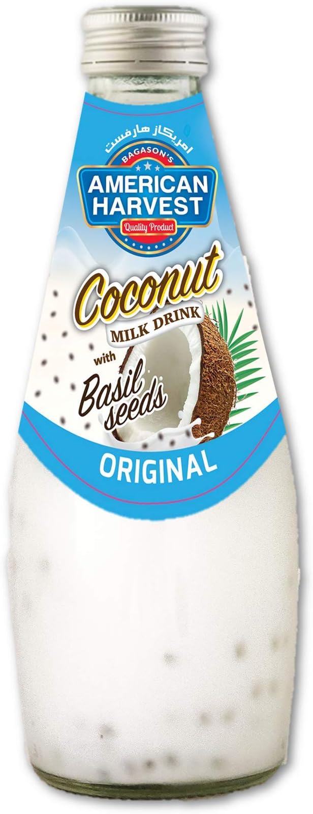 American Harvest Coconut Milk With Basil Seed Original 290Ml