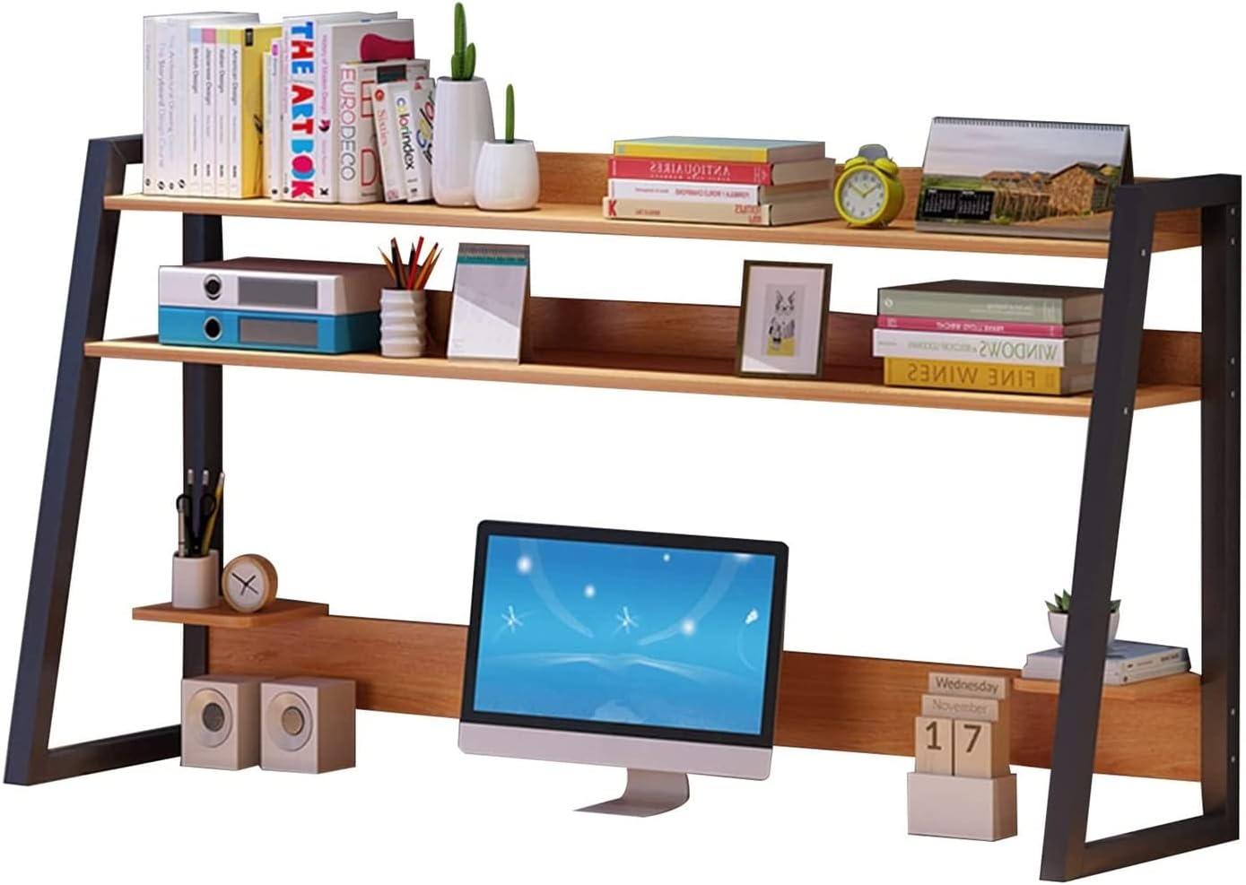 Desktop Home Office Modern Desk Organizer Shelf, Computer
