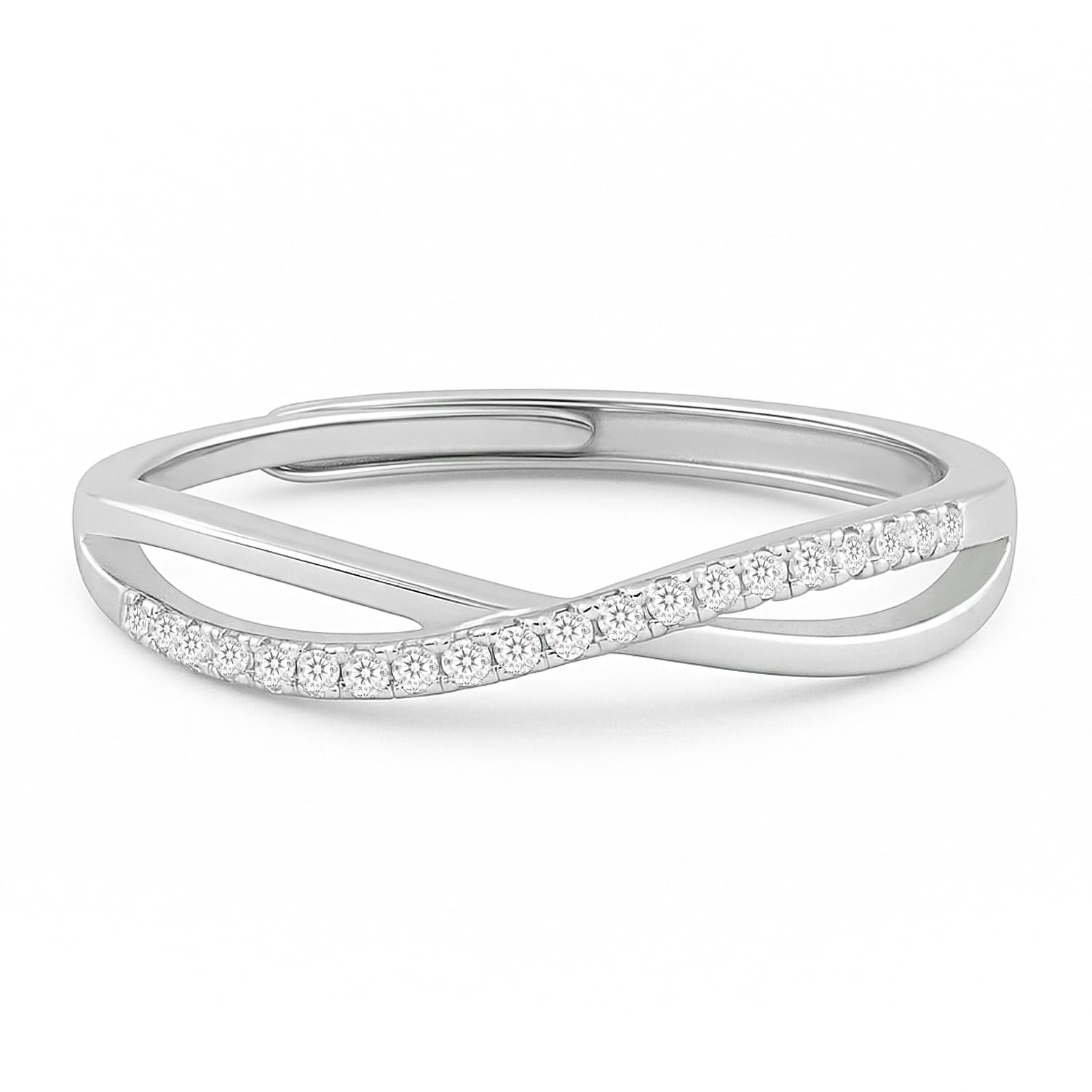 Infinity Promise of Love Rhodium Plated Ring (Adjustable) | Gift for Women-image-37