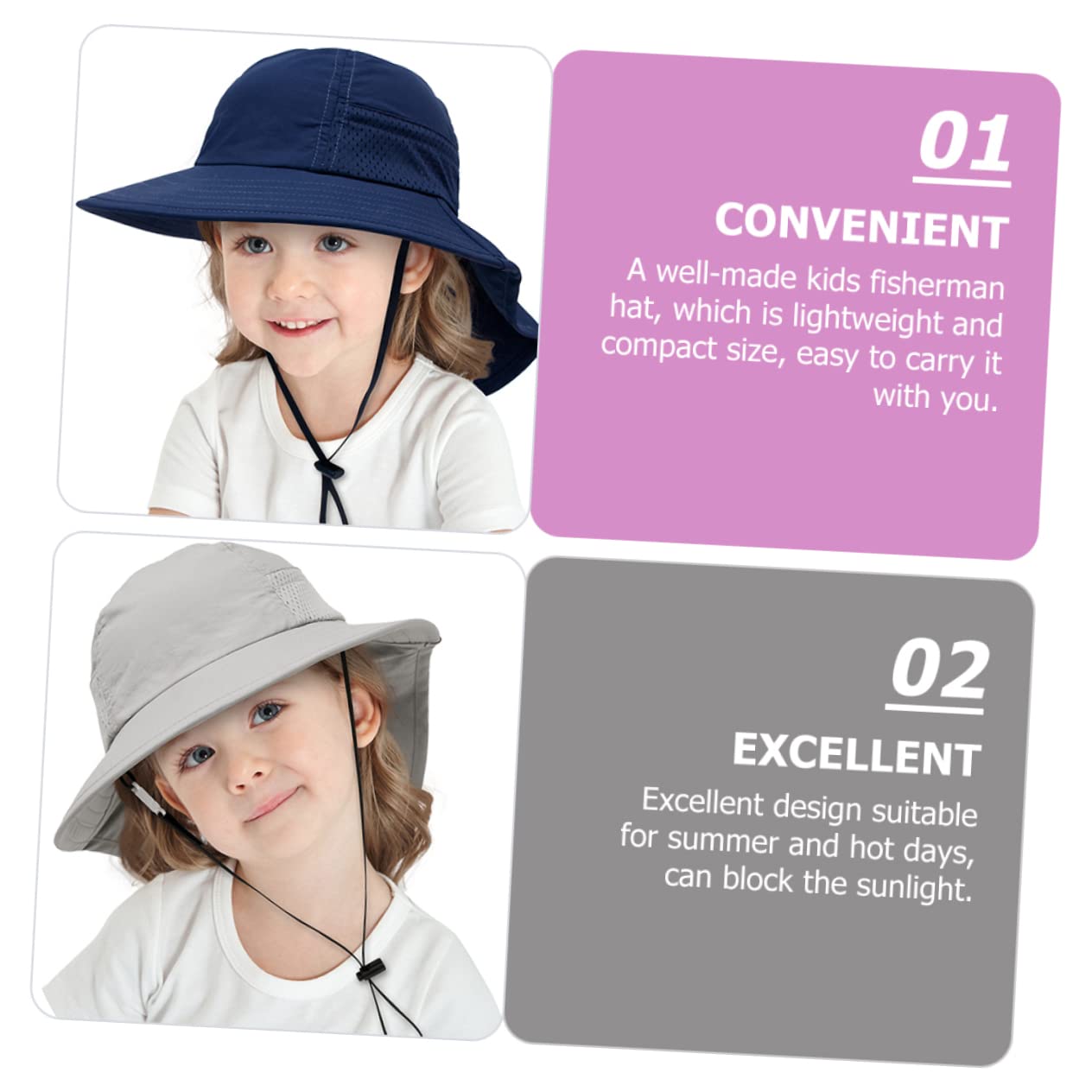 Beaupretty 2 Series Sombreros para El Sol para Sombreros para Cubos De Playa Plegables Sombreros para Sombreros para El Sol De Playa Cubos para Sombreros para Niñas 2 Piezas*2