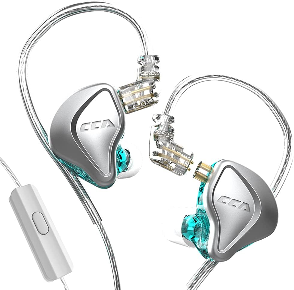 erjigo Electrostatic Dynamic Earbuds,CCA NRA 1 electrostatic + 1 Dynamic Earphone in Ear Monitor Headphone with Detachable Cables Suitable for Audio Engineer, Musician (with MIC)