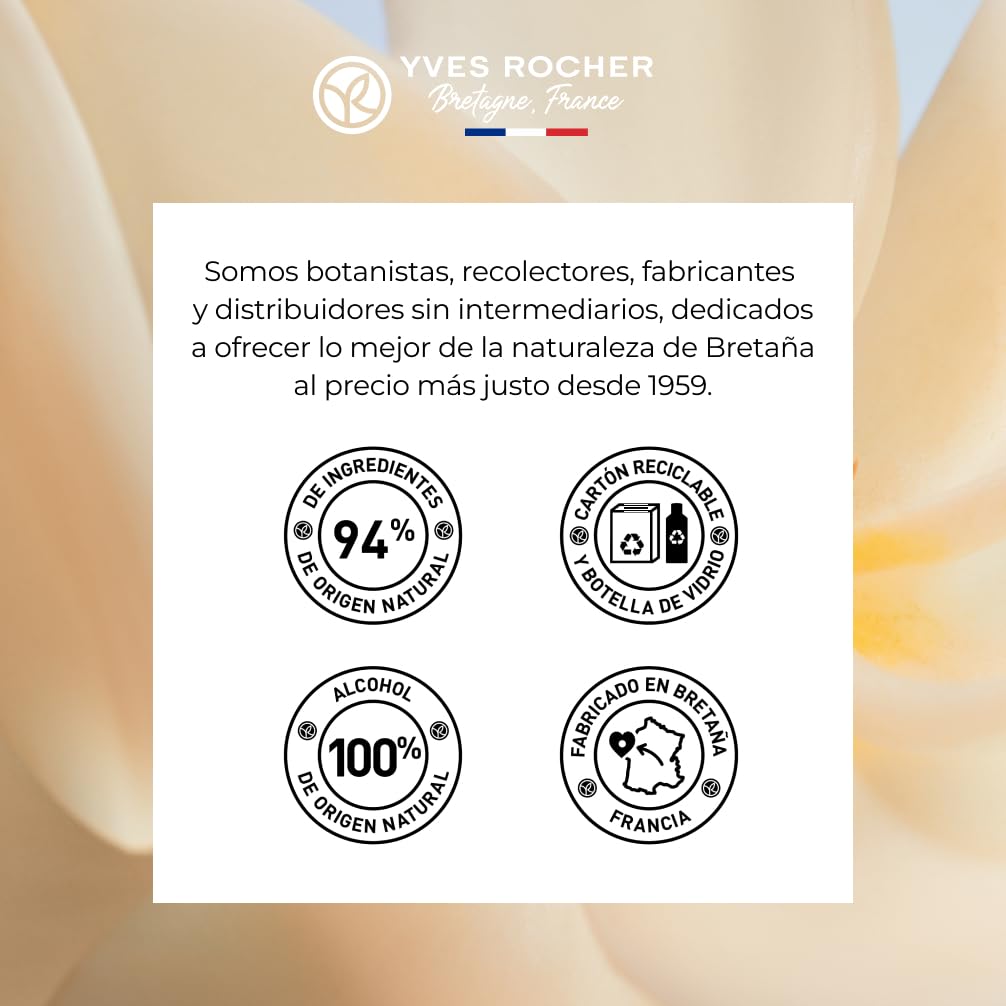 Yves Rocher Eau de Toilette VAGUE D'ÉTÉ Fragancia Exótica de Verano Aroma Fresco Perfumes de Mujer 100 ml
