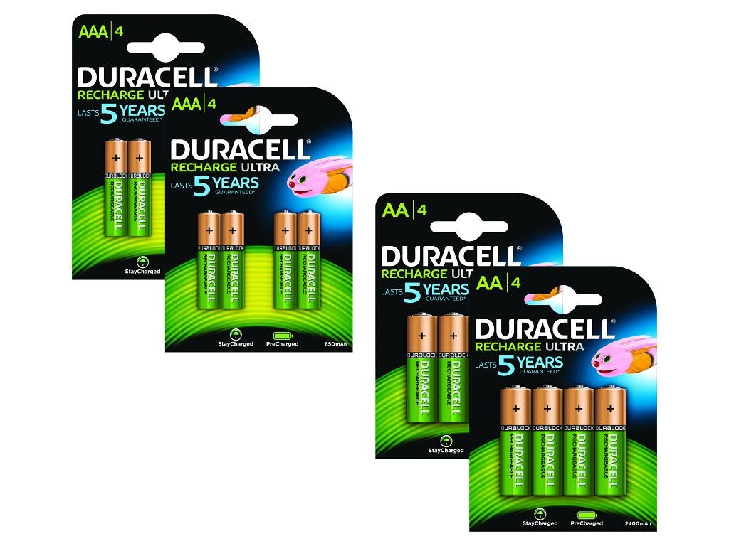 Duracell - Piles Rechargeables - AA & AAA - Pack de 16