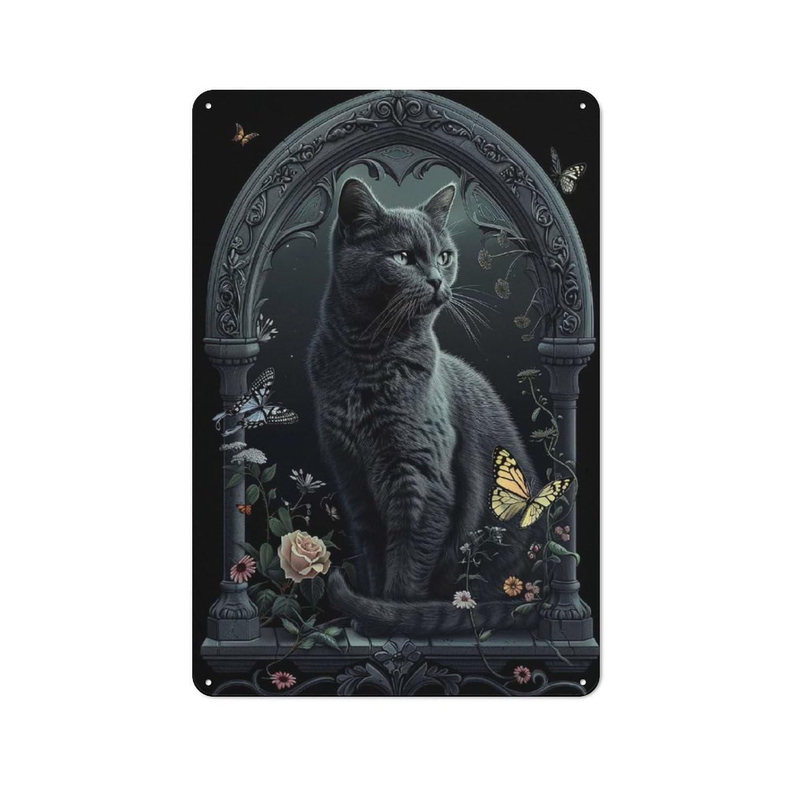 Junmoney Style Chartreux Retro Tin Wall Plaque 30X20cm For Hobby Room Or Studio, For Garage, Workshop And Man Cave Decoration
