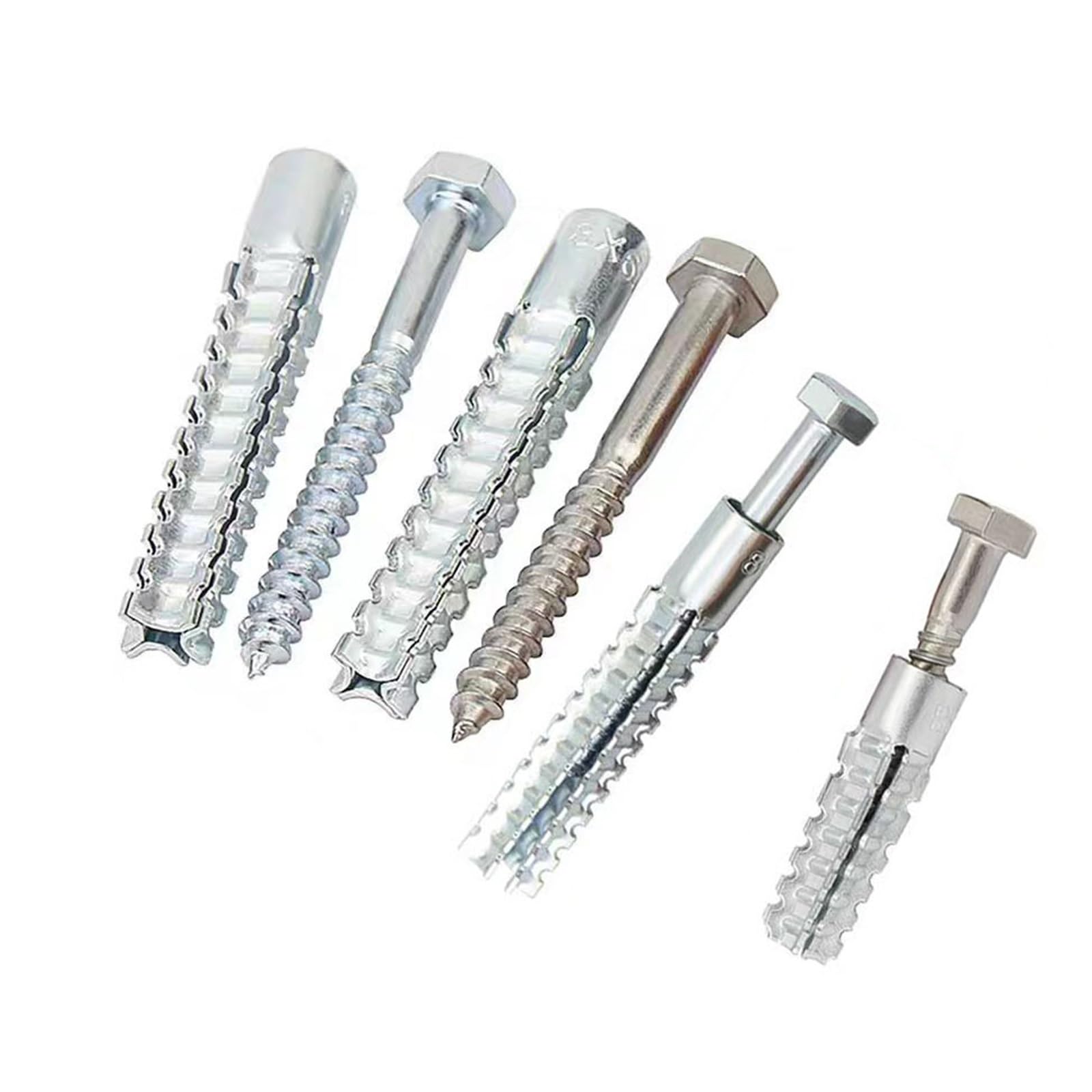 Dübel 20–200 Stück M8 M10 baumförmig | Wandanker mit Sechskantschrauben, Metall-Expansionsbolzen for Beton-Hohlwände aus Holz(304 screw M8x38,10 sets(20pcs))