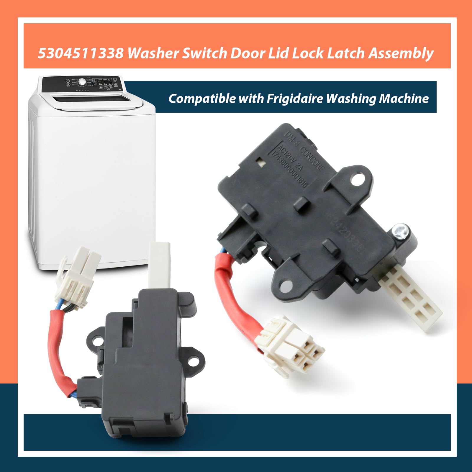 Amazon.com: Lisnhlin 5304511338 Washer Switch Door Lid Lock Latch