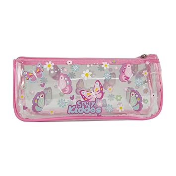 Smily Kiddos Butterfly Transparent Pencil Pouch Kids Pencil Pouch School Stationery Cute Pencil Pouch
