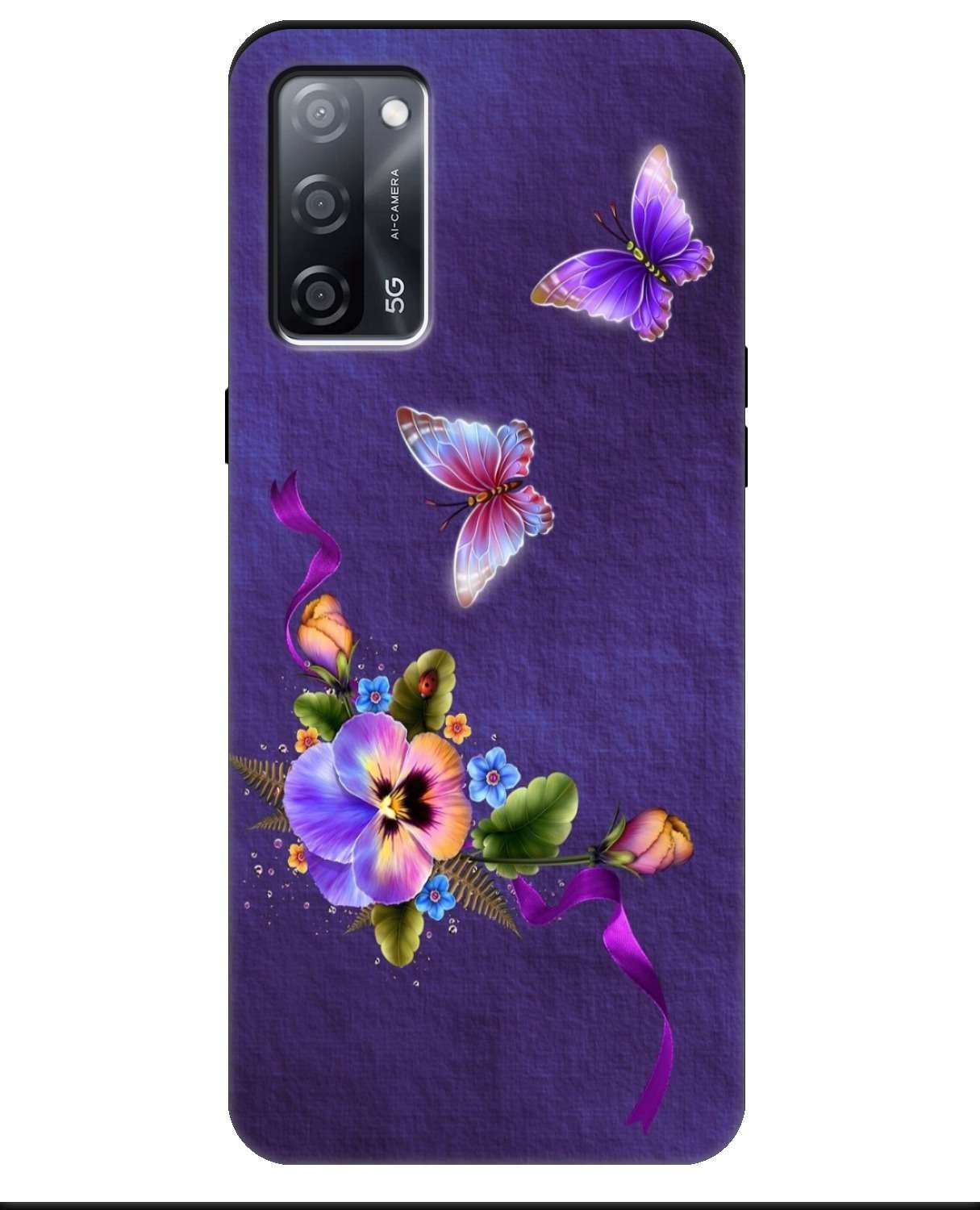 KING MAKER Designer Printed Soft Silicone Multi-Coloured Back Cover Compatible for Oppo A16 Design 810