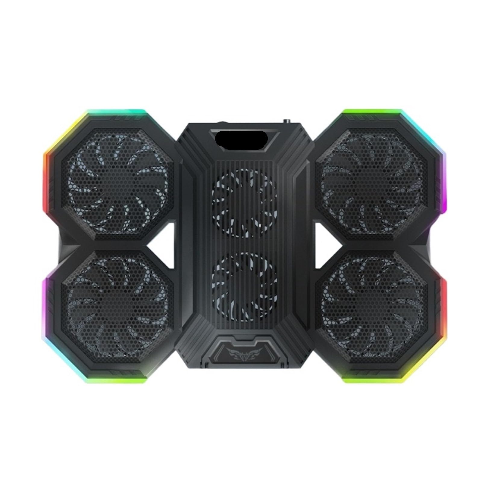 Dispositivo di raffreddamento raffreddato ad aria for giochi for laptop con supporto for cellulare Luce RGB 6 ventole di raffreddamento 2 porte USB Staffa for radiatore for notebook di sollevamento