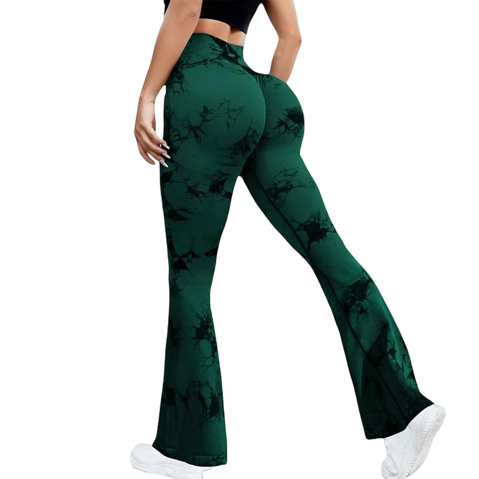 Legginsy dla kobiet UK sportowe legginsy dla kobiet legginsy na siłownię z wysokim stanem bezszwowe legginsy do jogi na siłownię trening-ciemnobrązowe - S
