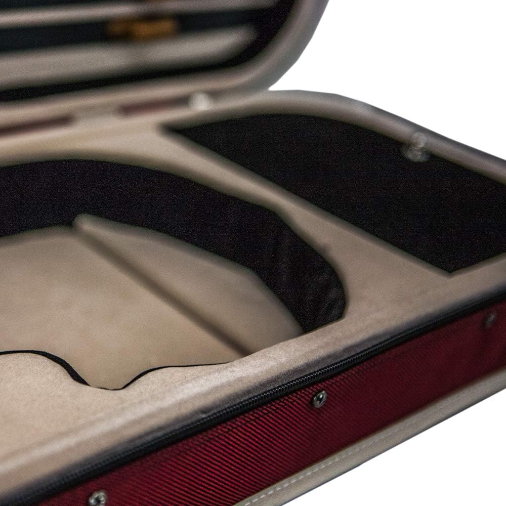 SKY 4/4 Full Size Violin Oblong Lightweight Case with Hygrometer Red/White Sports Style
