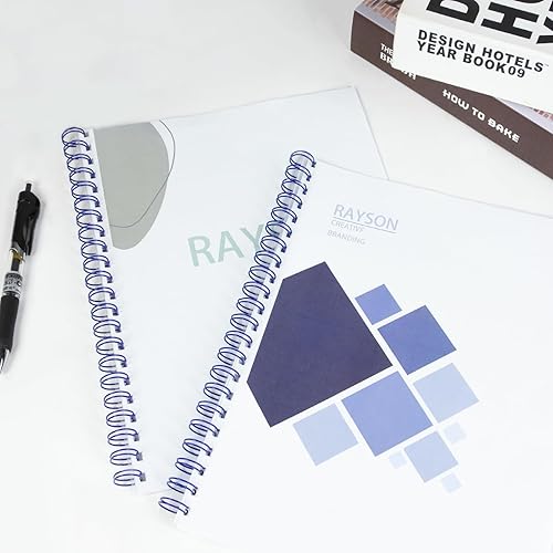 Miniatura 3 de RAYSON Espejos de encuadernación de alambre de doble bucle, 38 pulgadas, 21 agujeros, paso 21, capacidad de encuadernación de 15 a 50 hojas, tamaño