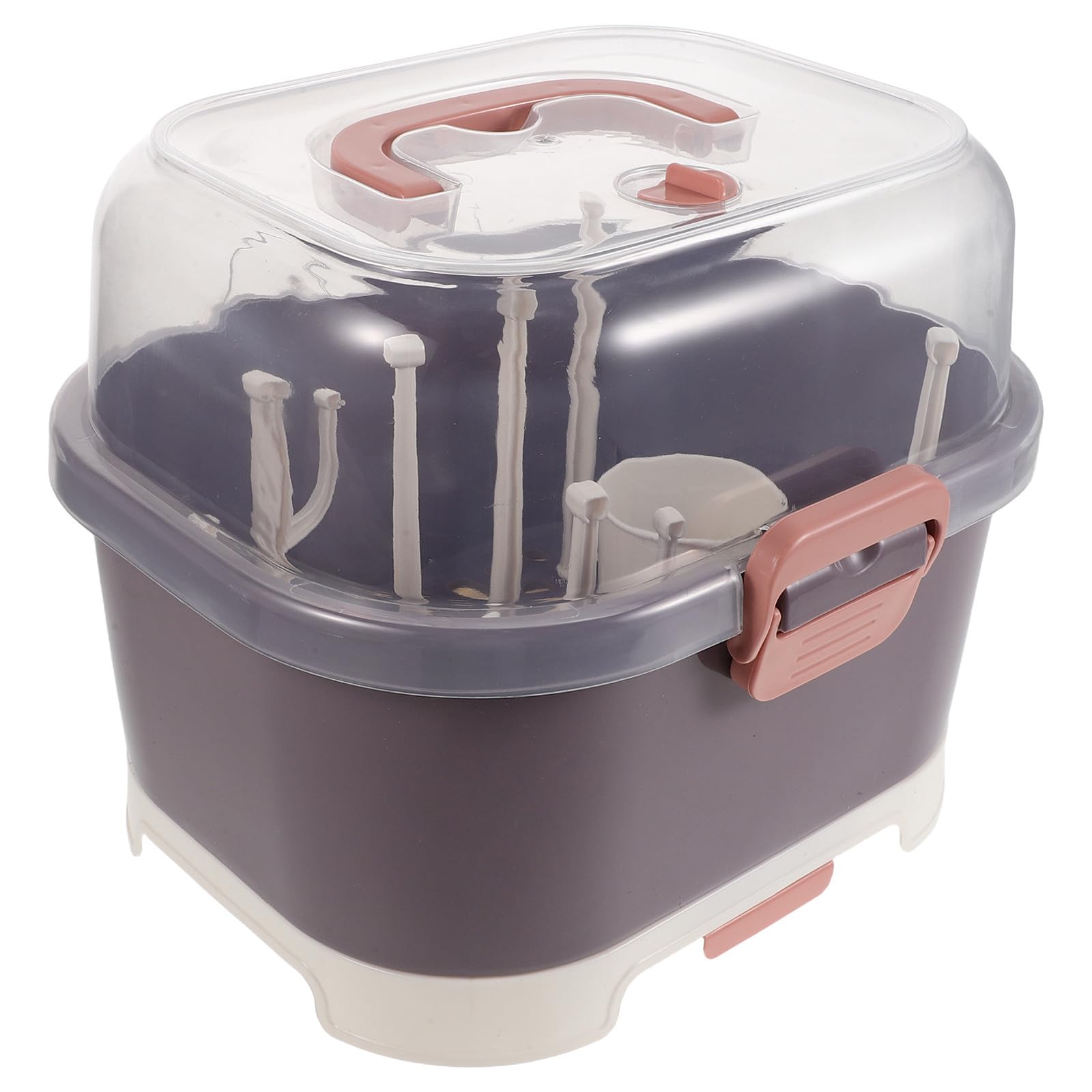 DECHOUS Organizador de Biberones con Tapa para Secado y Almacenamiento Multiusos en Cocina