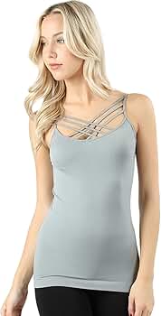 PacificPlex Lattice Front Seamless Cami Top Womens
