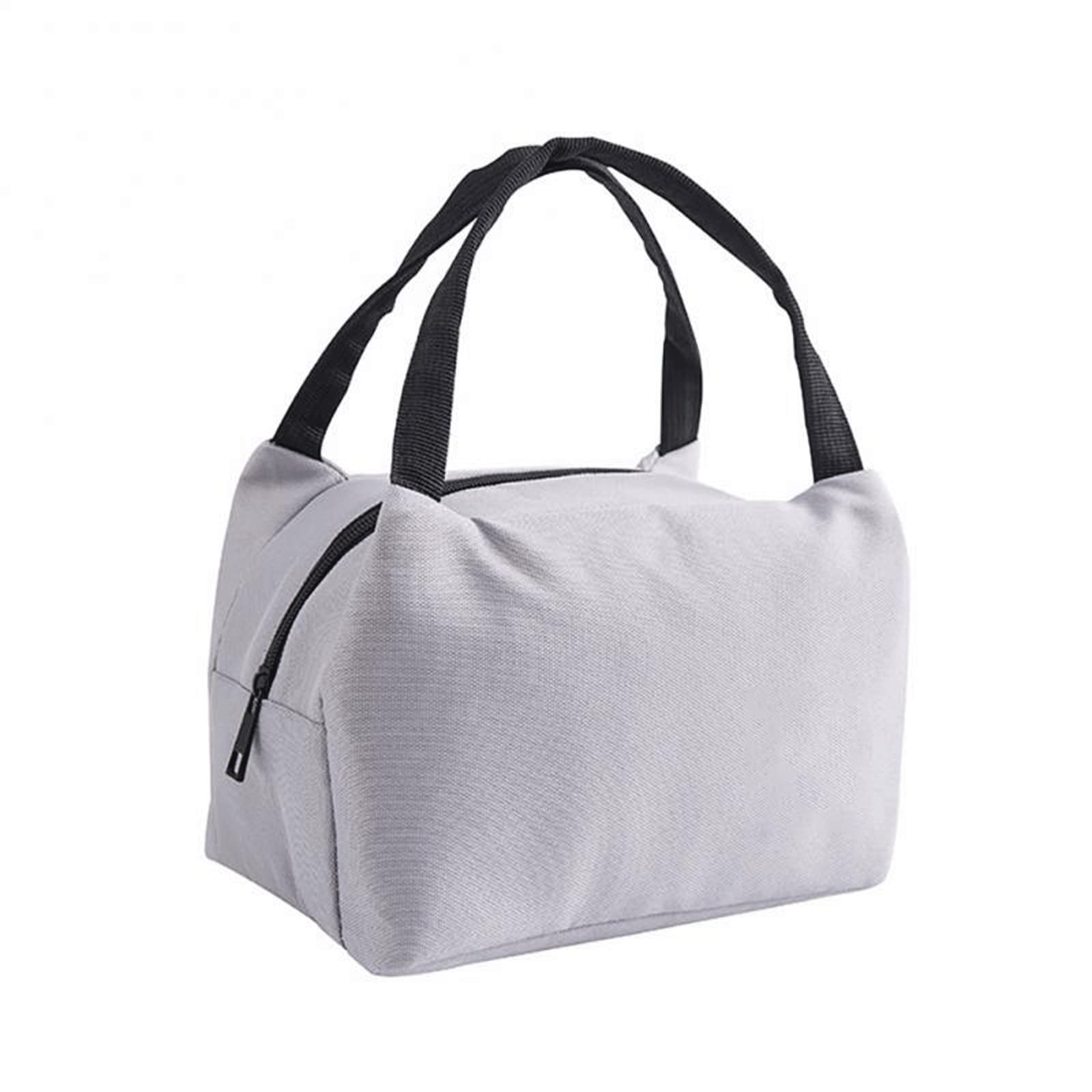 Picknickkorb, Isoliertasche für Lebensmittel, tragbare wasserdichte Lunchtasche mit Reißverschluss, Lunchbox, Aufbewahrungstasche aus Oxford-Stoff und Aluminiumfolie (Farbe: 02, Größe: 21 * 14 * 13)