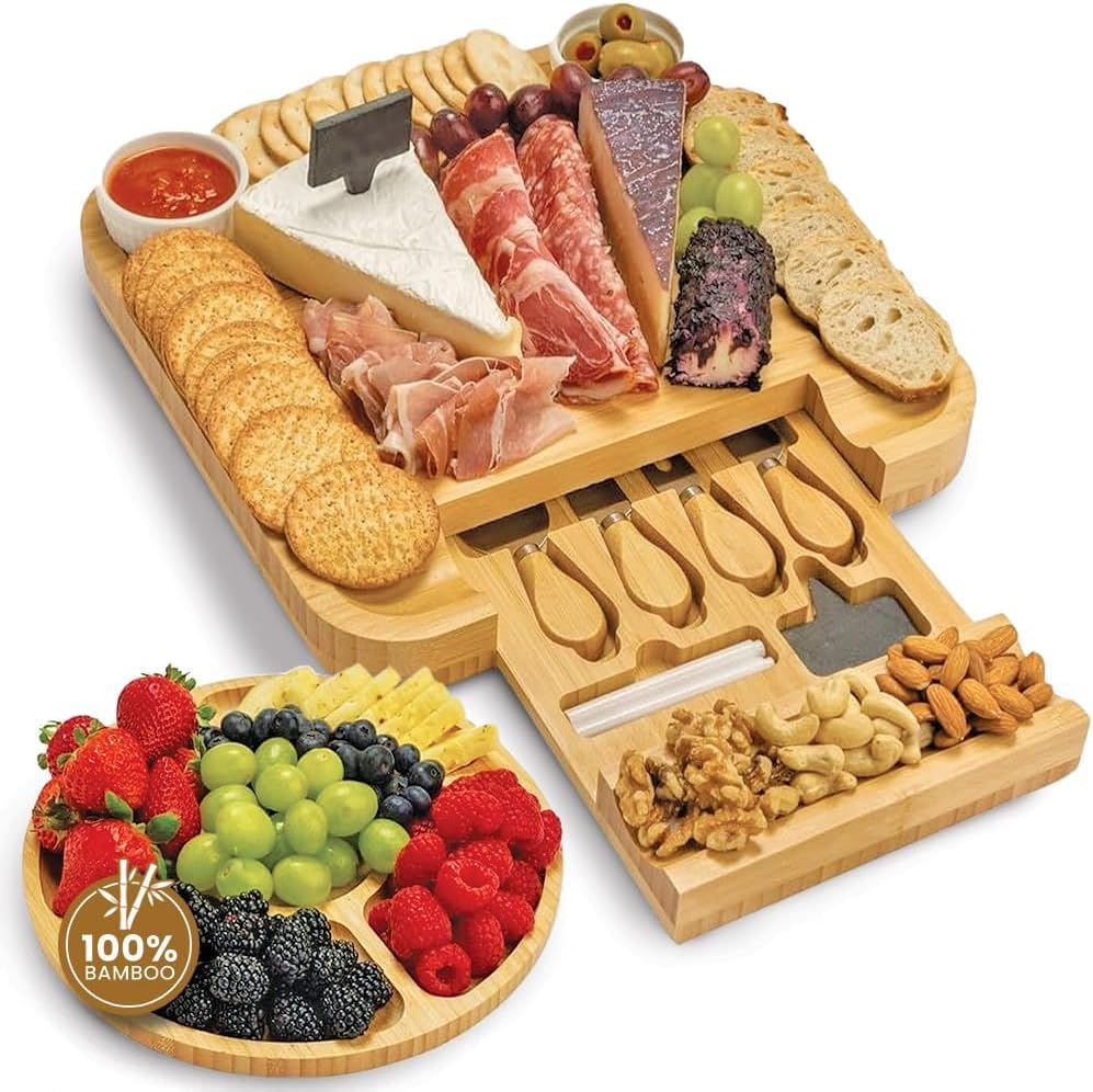 Leaf & Grain Charcuterie Board Set with...