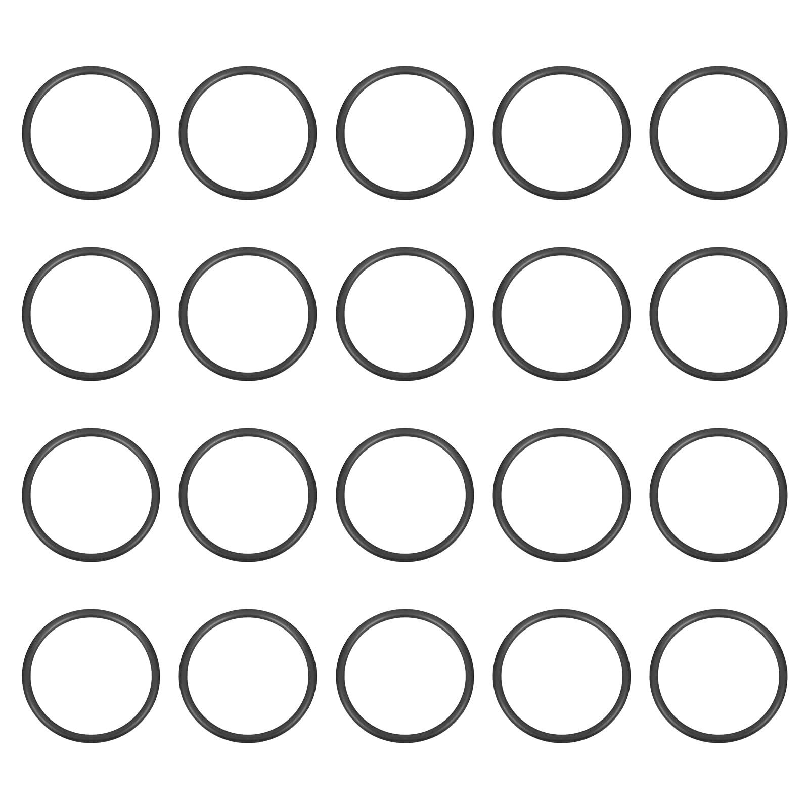 sourcing map 100Pcs AS-020 O-rings, EPDM O-Rings 7/8" ID, 1-23/32" OD, 1/16" Width Rubber Gasket Sealing Washers for Water Pipe Seals Water Connections Sinks (70 Durometer, Black) โ image 1