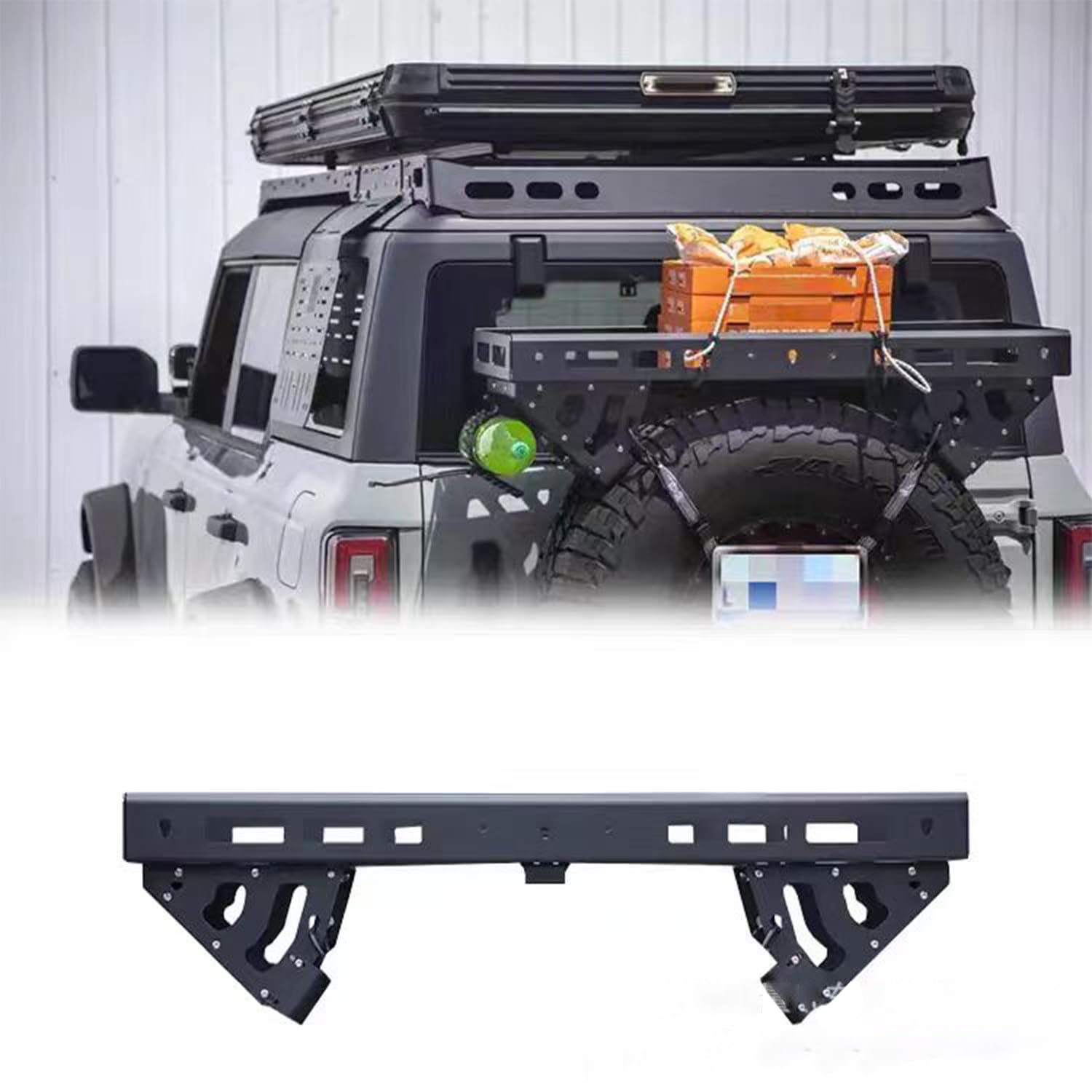 JL JK 35 / 37inch Spare Tire Top Storage Rack Aluminum Alloy JL1310 Compatible with je ep JL Wrangler 2018+ JK07-17 2 Door 4 Door