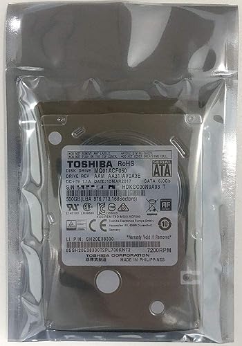 Miniatura 5 de Toshiba HDKCC00 MQ01ACF050 500GB 7200RPM SATA-600 2.5 Disco duro interno (renovado)