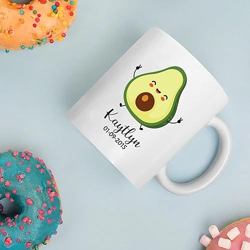 Miniatura 10 de Taza de café de maíz personalizada, regalo para bebé, niño, niña, ama el maíz de dibujos animados, nombre personalizado, taza de cerámica blanca de