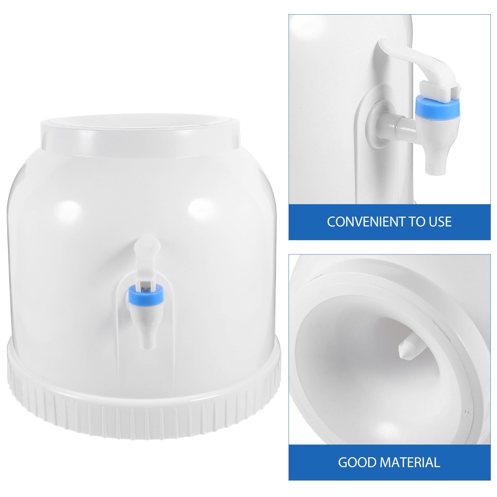 SOLUSTRE Dispensador Instalación para Conveniente Resistente en Estructura y Agua Soporte Garrafas de Blanco de Plástico Portátil Escritorio