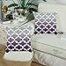 CaliTime Pack of 2 Canvas Throw Pillow Covers Cases for Couch Sofa Home Decor Modern Gradient Quatrefoil Accent Geometric 18 X 18 Inches Gray to Deep Purple