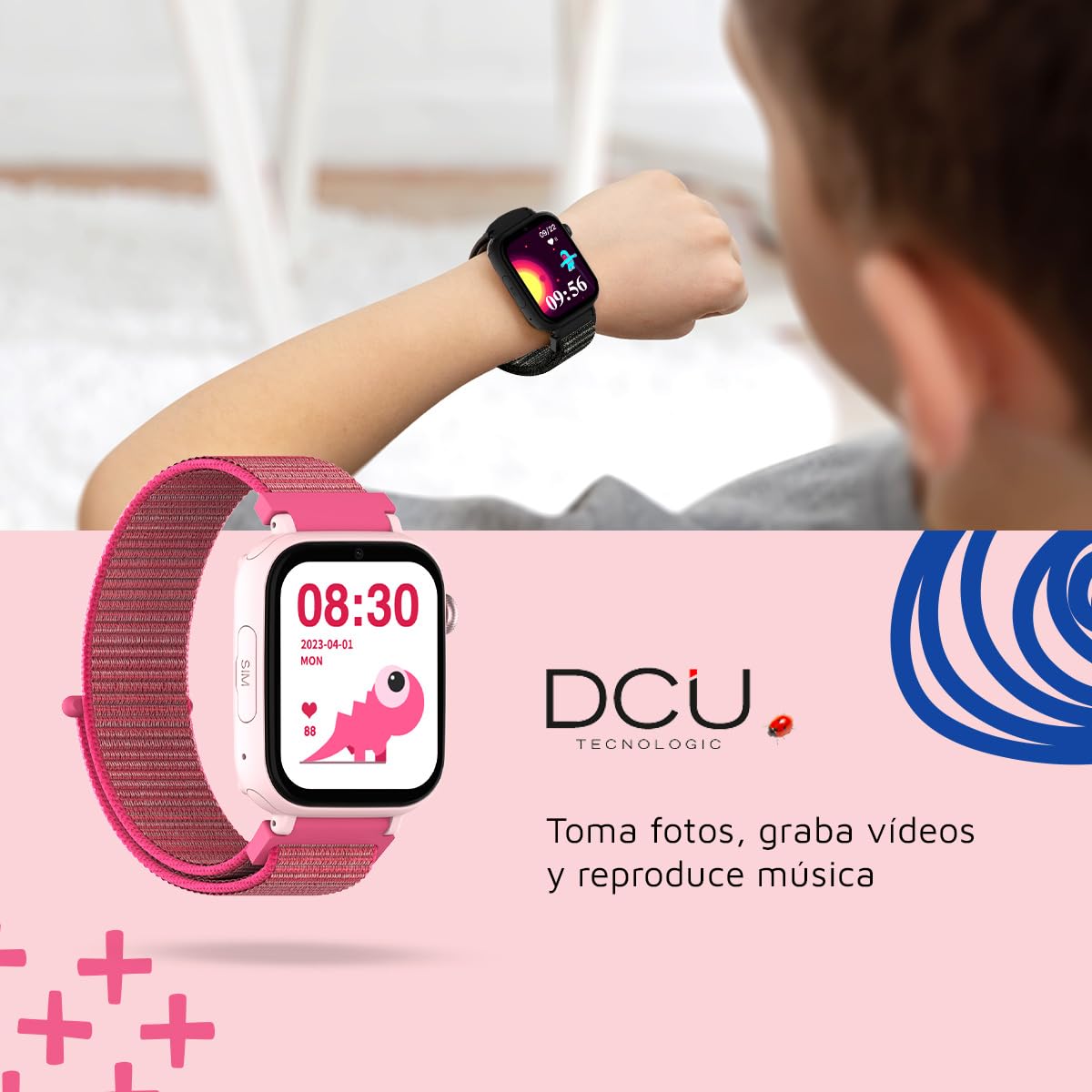 DCU TECNOLOGIC - Smartwatch para niños con Sistema Android - Whatsapp - Posicionamiento GPS - Videollamadas - Botón SOS - Control Parental