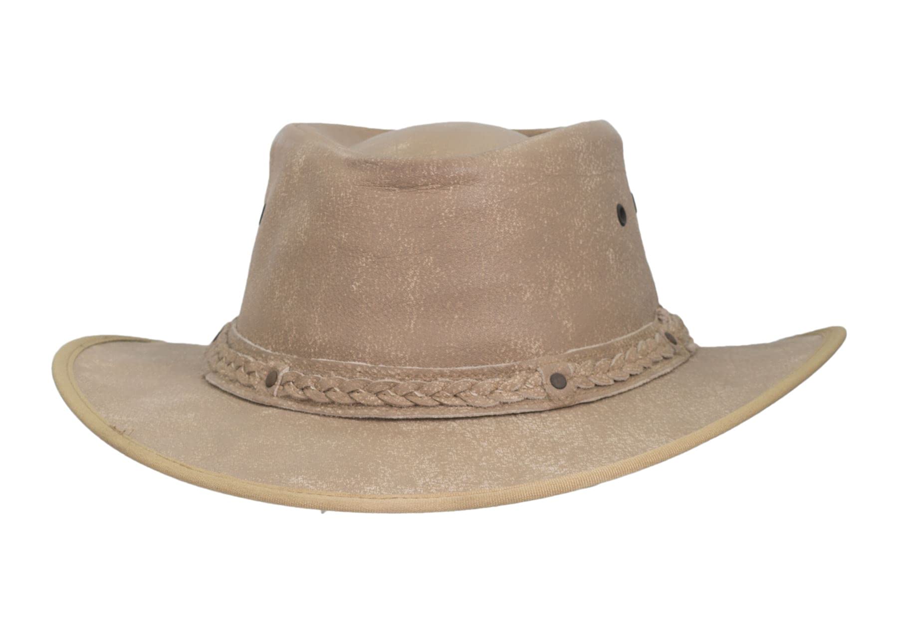 Walker and Hawkes - Chapeau Canyon - Galon tressé - Cuir de Vachette - Outback