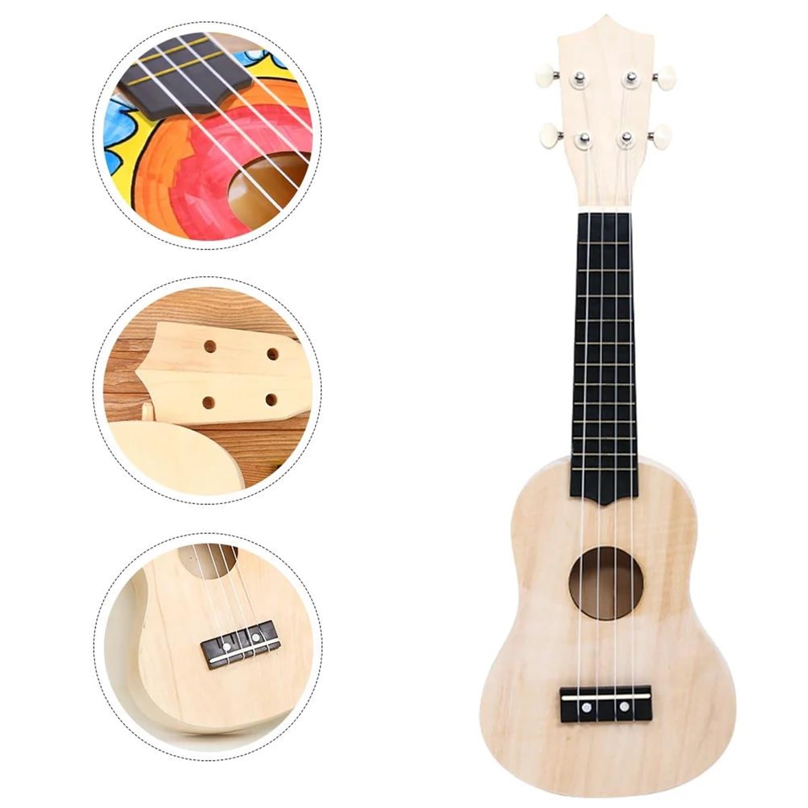 ukulele Kit Fai Da Te Per Ukulele Per Principianti Strumento A Corda Per Ukulele In Legno