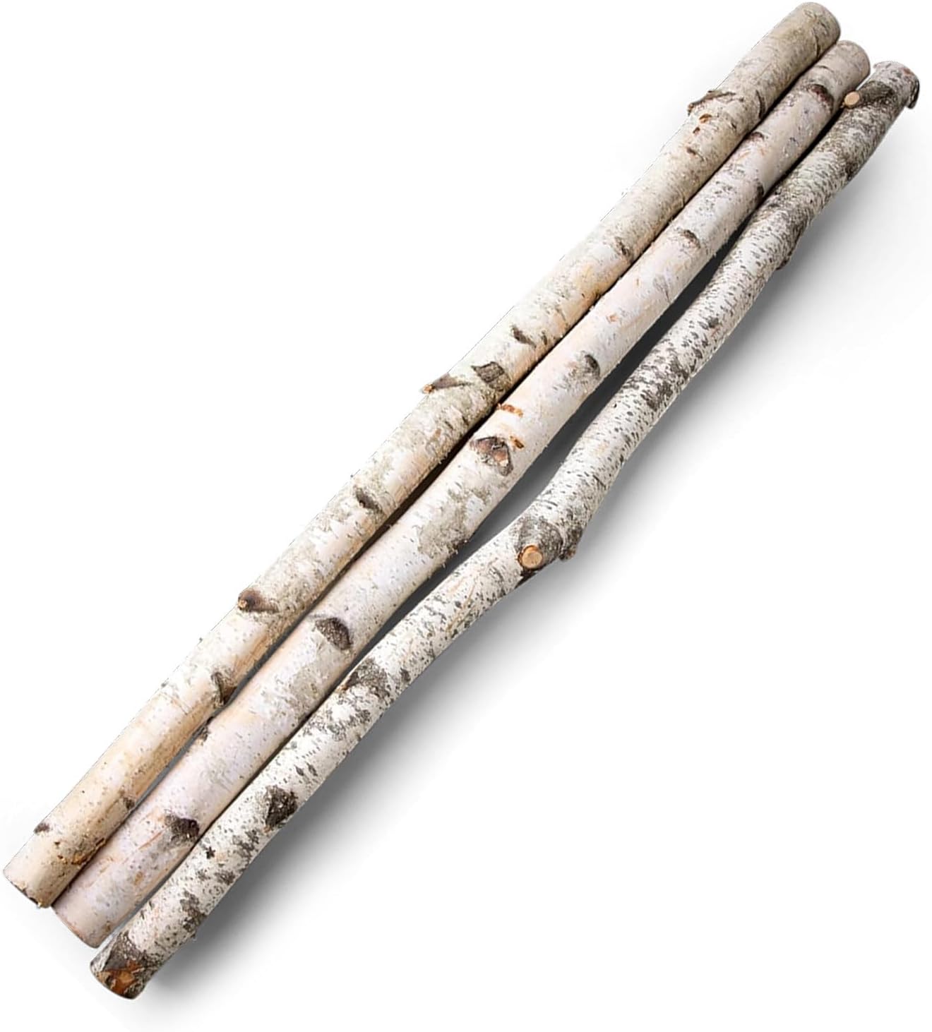 4-foot natural birch logs, real birch wood for home decor, wedding displays, diy crafts, and seasonal arrangements – kiln-dried hardwood, clean, decorative wood branches (2"-3" dia)