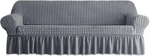 Miniatura 1 de BLUESURGE Funda para sofá de 1 pieza para cojín XL con falda, duradera, lavable, de alta elasticidad, fácil ajuste, protector universal de muebles