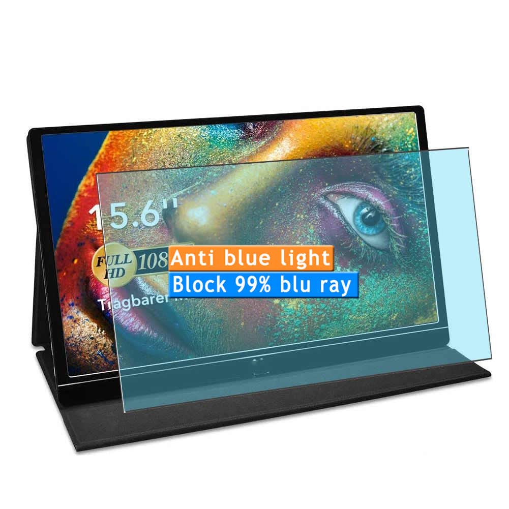 Vaxson 2-Pack Anti Blue Light Screen Protector, compatible with M MEMTEQ 15.6" Monitor, TPU Guard Film Protectors Sticker [NOT Tempered Glass] New