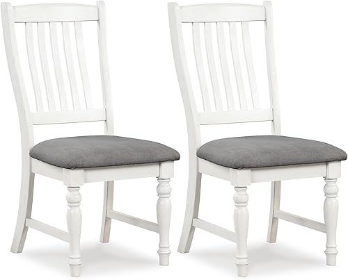 Giantex Juego de 2 sillas de comedor de madera, sillas de cocina de granja con marco de madera maciza, carga máxima de 355 libras, sillas laterales