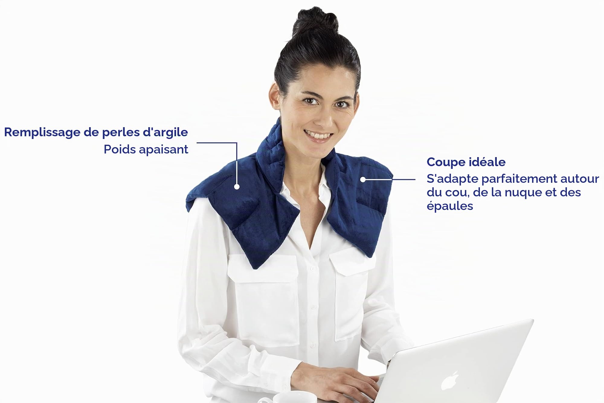 Maximex Coussin lesté pour épaules Chaleur & Froid, Bleu