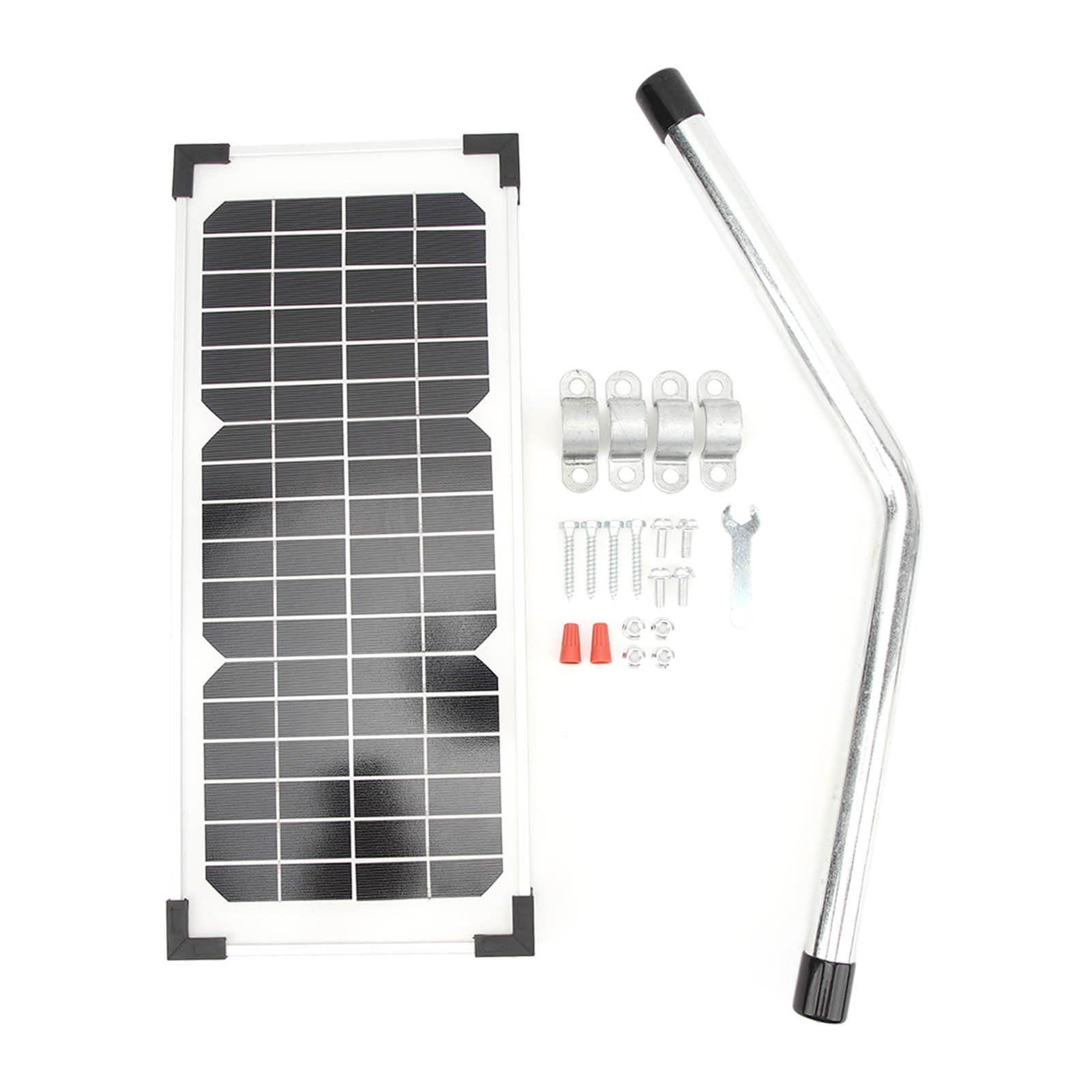 Kit de Panel Solar de 10 W FM123, Panel de Carga de Batería Solar Portátil para Puerta, Panel de Batería con Energía Solar para una Fácil Instalación y un Rendimiento duradero.