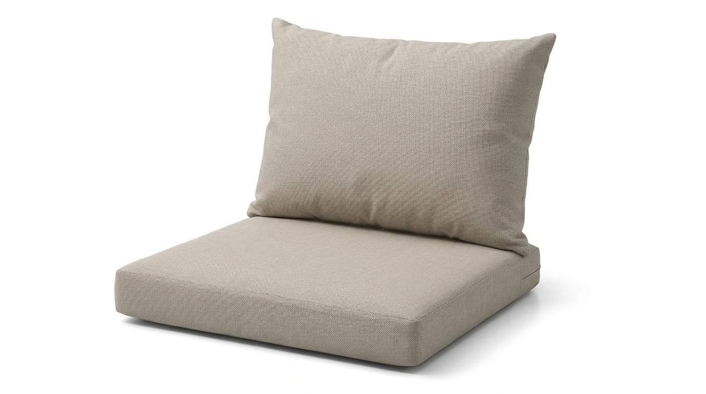DREAMLAYER Rattan Garden Furniture Cushion Set – Outdoor Replacement Cushions for Patio Sofa & Conservatory – Water Resistant Covers (Grey, 2Pc (seat + Back)) — image 1