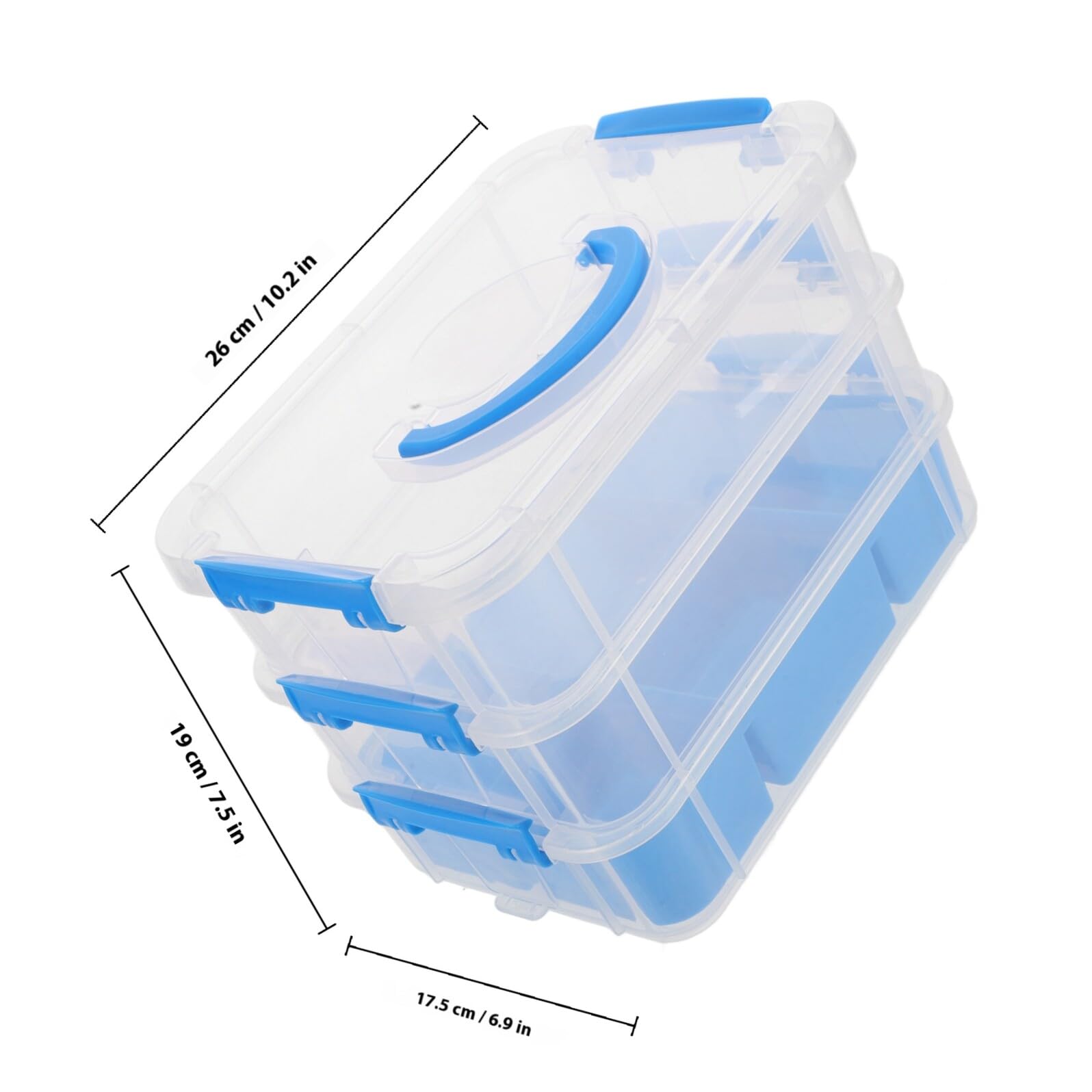 Stapelbare Spielzeugaufbewahrungsbox aus Kunststoff mit Mehreren Fächern für Zuhause und Büro Multifunktionaler Organizer mit Kompartmentiertem Design und Robustem Material