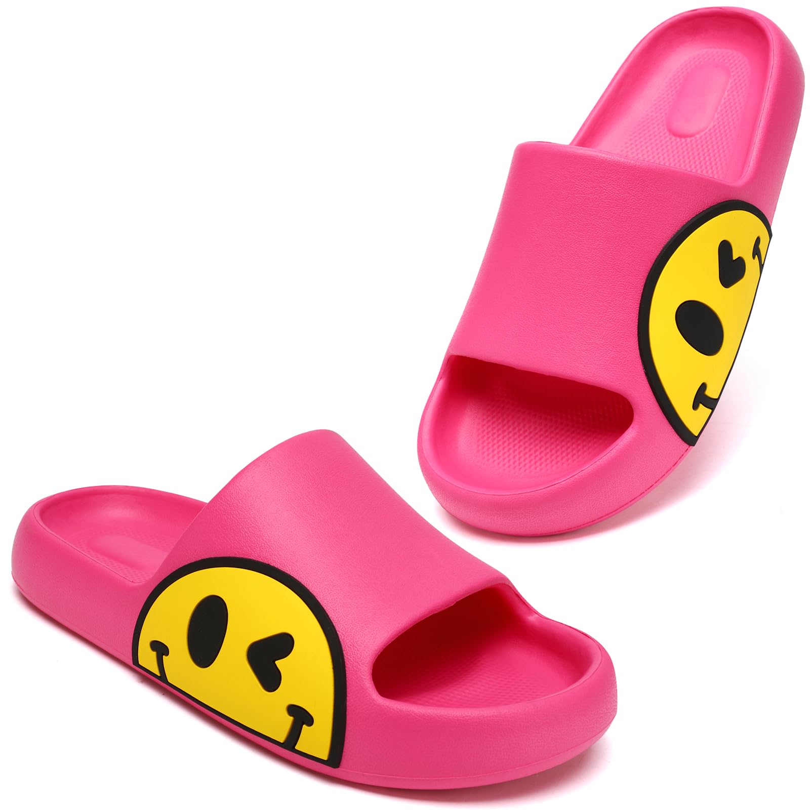 Uonesone Womens Slides,Pillow Slippers Sandals for Men,Unisex Non slip Quick Dry Shower Shoes Indoor Outdoor Open Toe Spa Bath Pool Gym House Casual