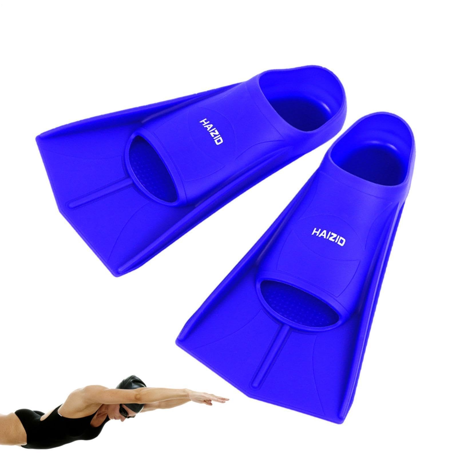 Flippers for Snorkeling,Silicone Anti Slip Swim Fins with Drainage Holes - Portable Swimming Aids for Men & Women, Soft Children & Adults Training Swim Gear