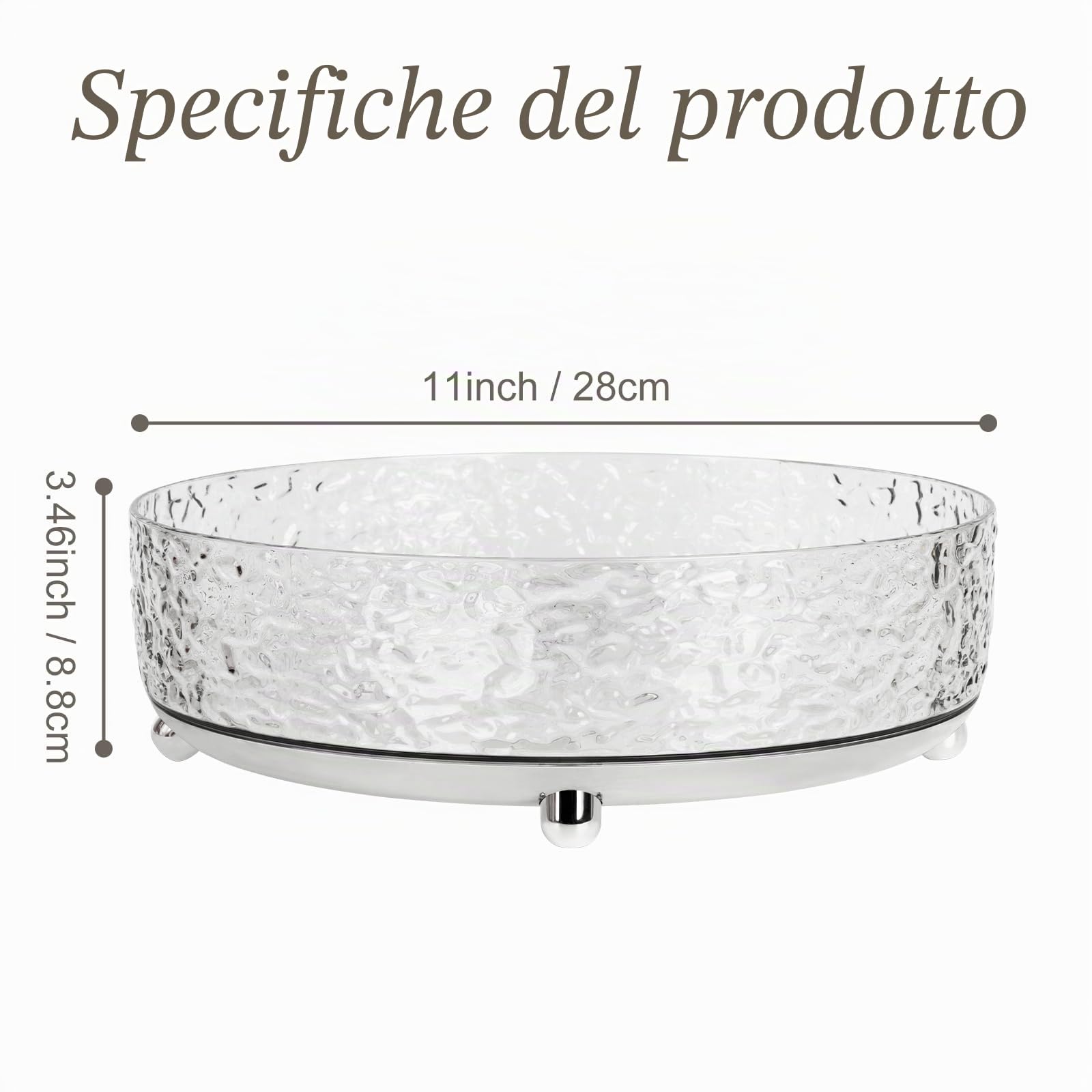 CECOLIC Lazy Susan Organizer Rotante a 360°, Vassoio Organizer per Profumi, Cosmetici e Prodotti per la Cura Della Pelle, per Toeletta, Cassettiera e Piano di Lavoro del Bagno (Trasparente)