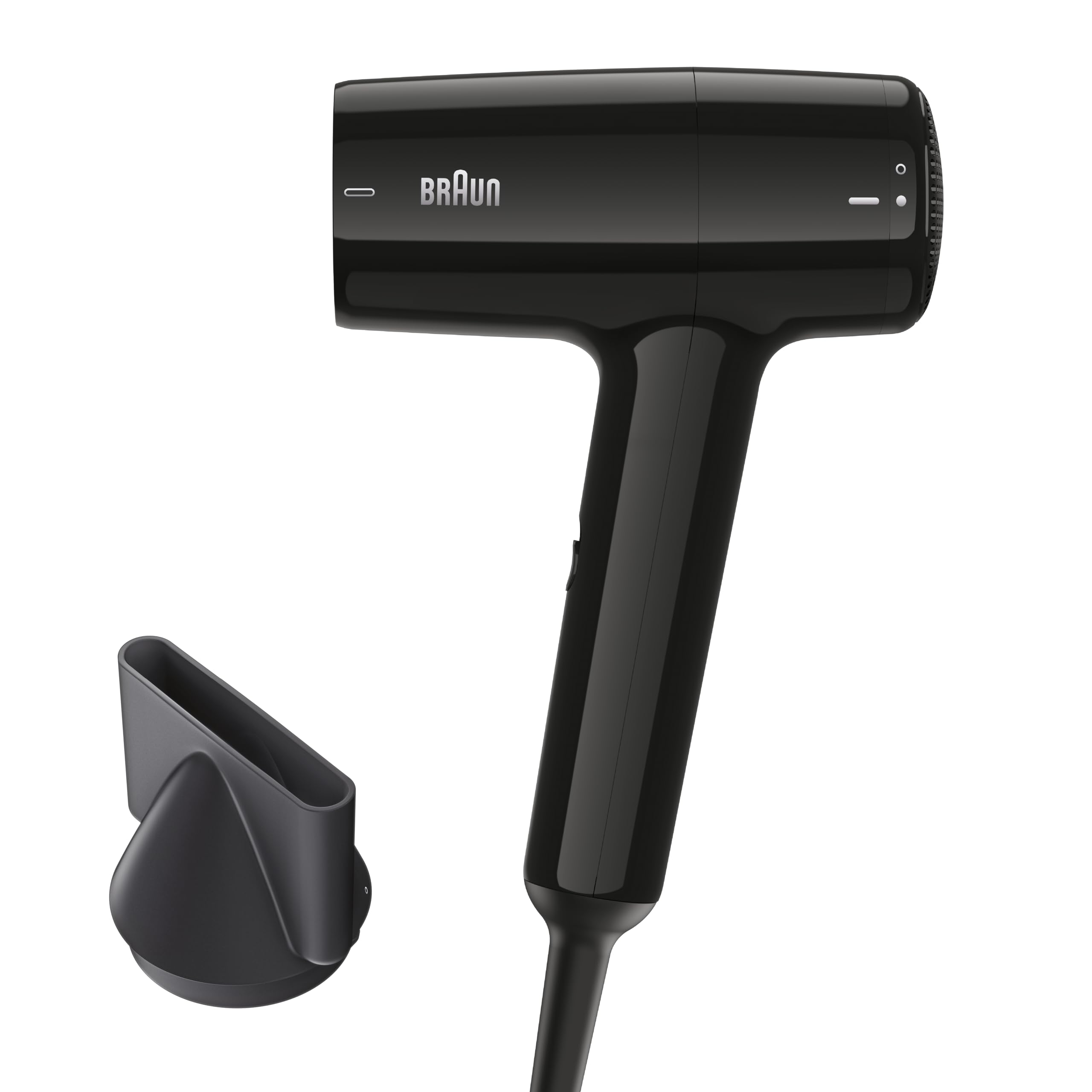 Braun Haartrockner HD1.5 – Kompakter, leichter Haartrockner mit Stylingdüse, Reisehaartrockner, 1800W, 3 Temperatur-/Geschwindigkeitsstufen, Schwarz, Vielseitigkeit und einfache Handhabung, BRHD150E