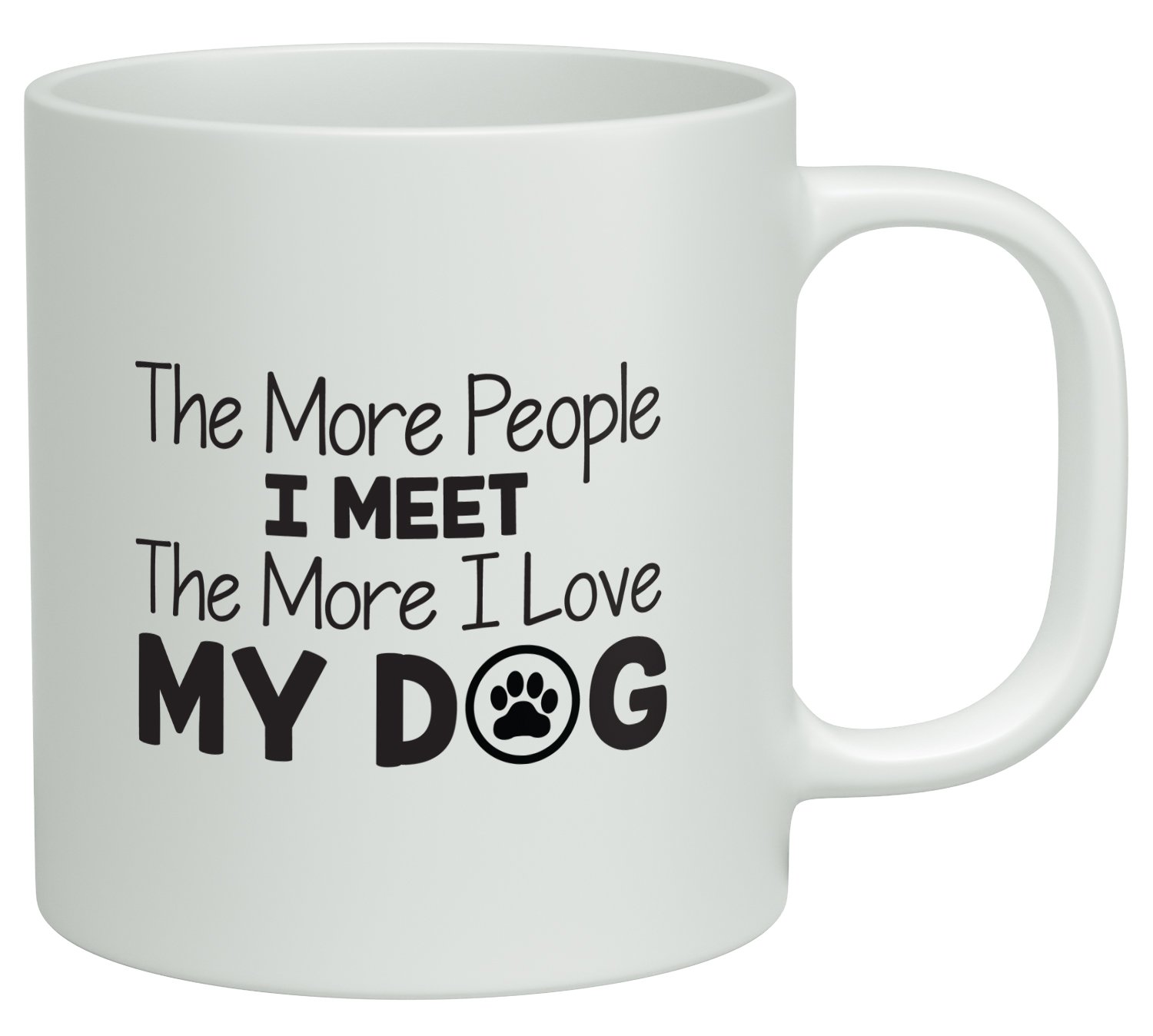 Shopagift White The More People I Meet The More I Love My Dog 10Oz Novelty Gift Mug Cup