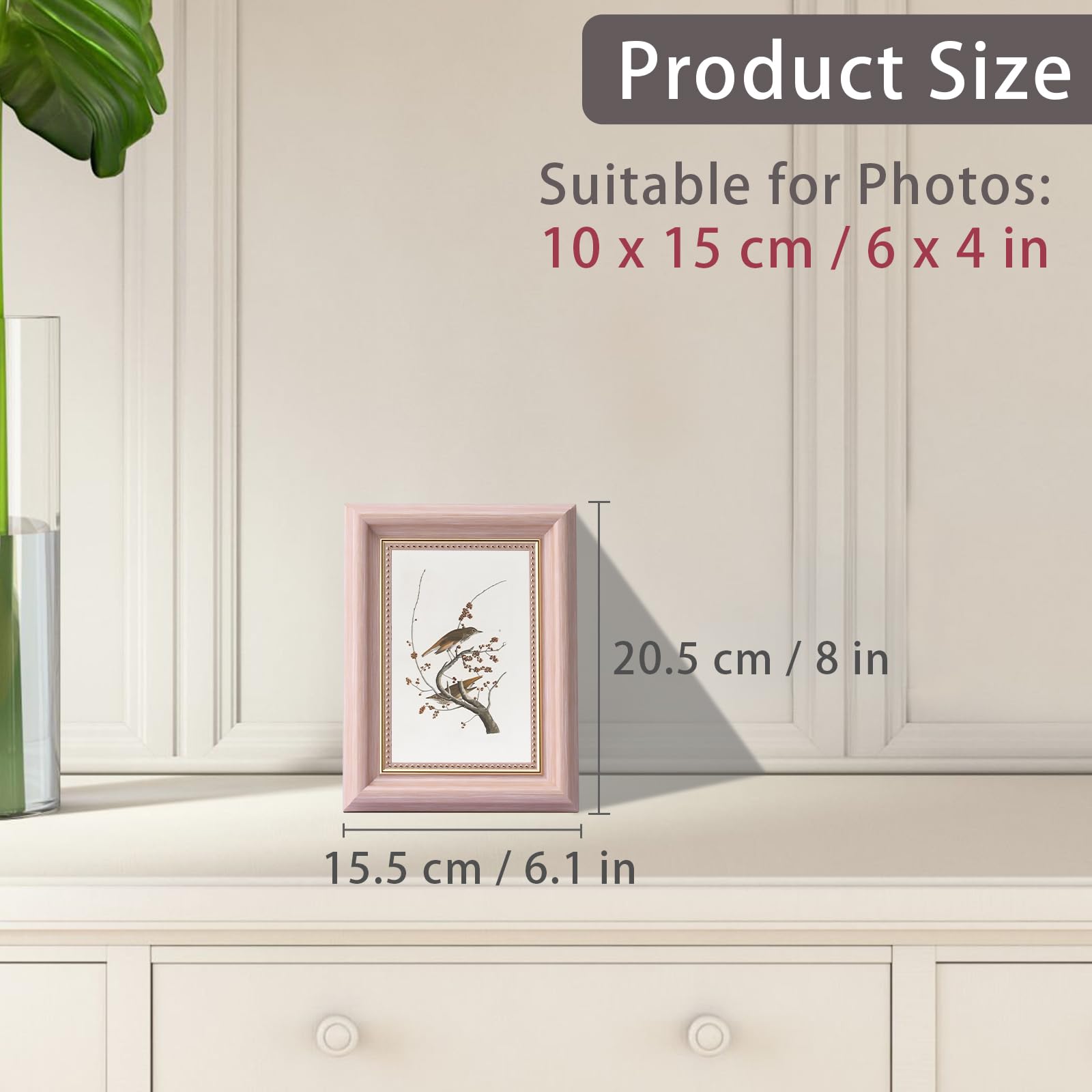 YoHyien Lot de 2 Cadres Photo Vintage, Cadres Shabby Chic Muraux et de Bureau, Cadres Carte Postale Rétro à Suspendre Orientation Portrait & Paysage, Picture Photo Frames (Rose Sakura, A4 YoHyien Lot de 2 Cadres Photo Vintage, Cadres Shabby Chic Muraux et de Bureau, Cadres Carte Postale Rétro à Suspendre Orientation Portrait & Paysage, Picture Photo Frames (Rose Sakura, A4
