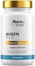 NaroVital Eye Vitamins - Lutein 50 mg & Zeaxanthin Capsules High Dose - Eye Vitamins to Improve Vision - Vitamin A & B2 (Riboflavin) - 90 Vegan Eye Capsules for 3 Months - Made in Germany