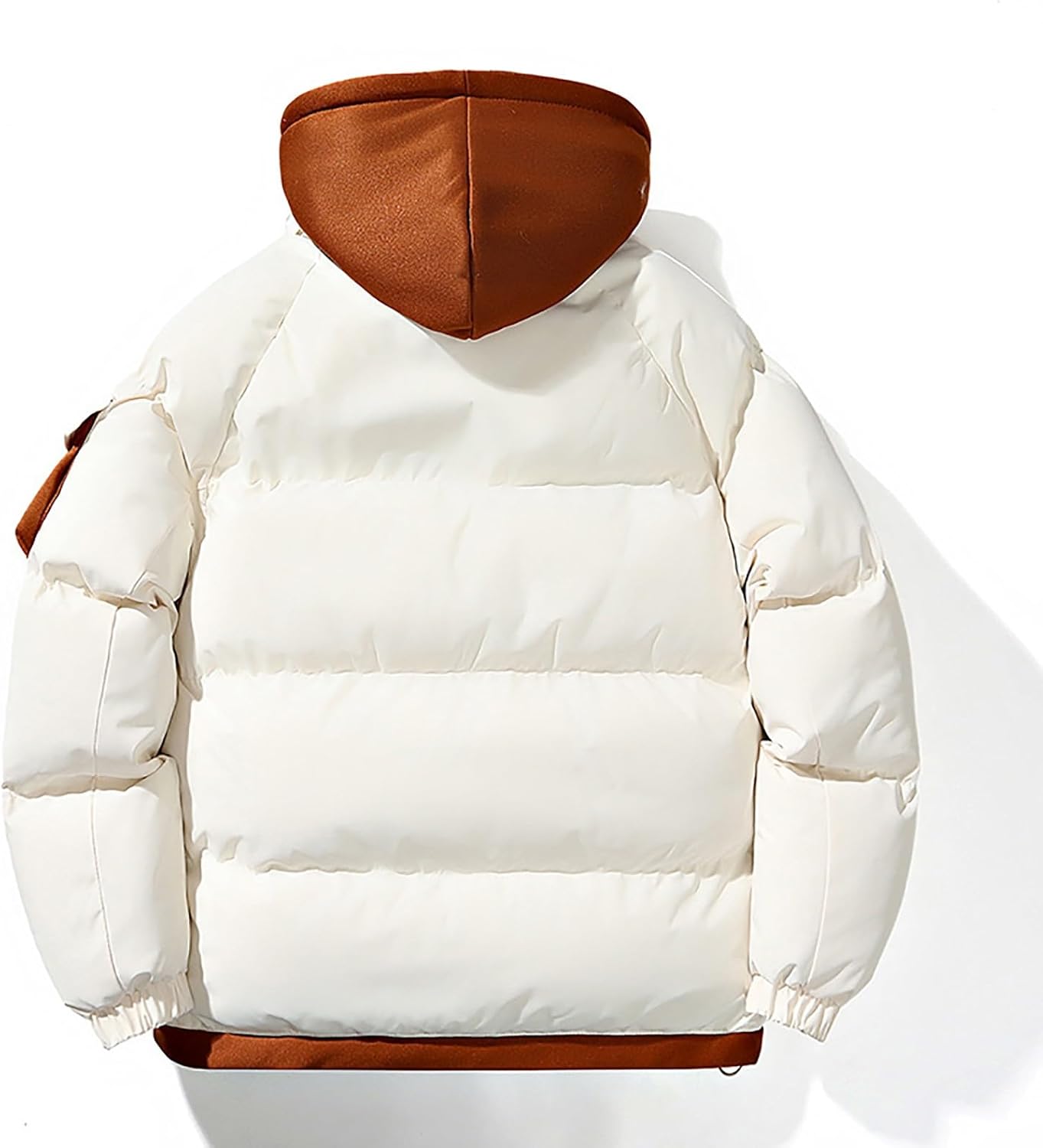 NATHGAM Men's Puffer Jacket Waterproof Thicken Thermal Winter Bubble Coats Slim Fit Windproof Ski Parka Jacket with Hood
