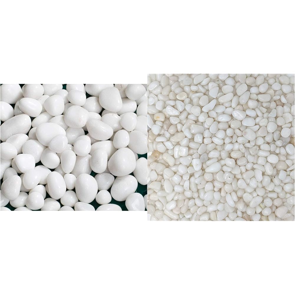 Foodie Puppies White Stones Large (2Kg) (2.5cm - 5cm) & White Small Glossy Stones (Polished 900g) (B0CDDP3LLH) Amazon Price History, Amazon Price Tracker