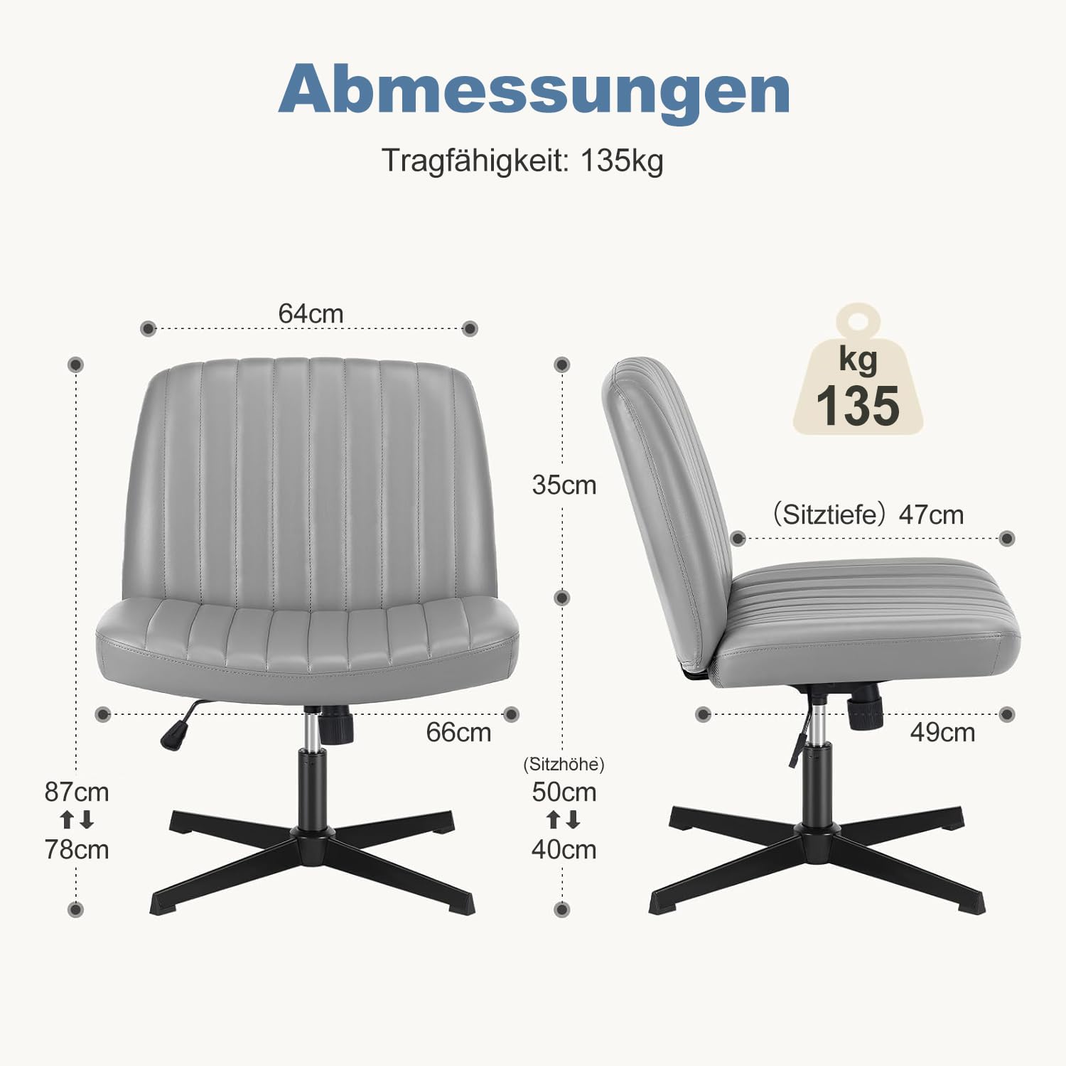 DUMOS Sedia da ufficio senza bracciolo, velluto Teddy e comodo tessuto a rete Criss Cross Chair, con cuscino di seduta più ampio, adatta per uffici, camera da letto e soggiorno